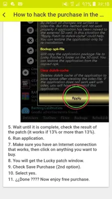 Lucky Patcher Guide android App screenshot 4